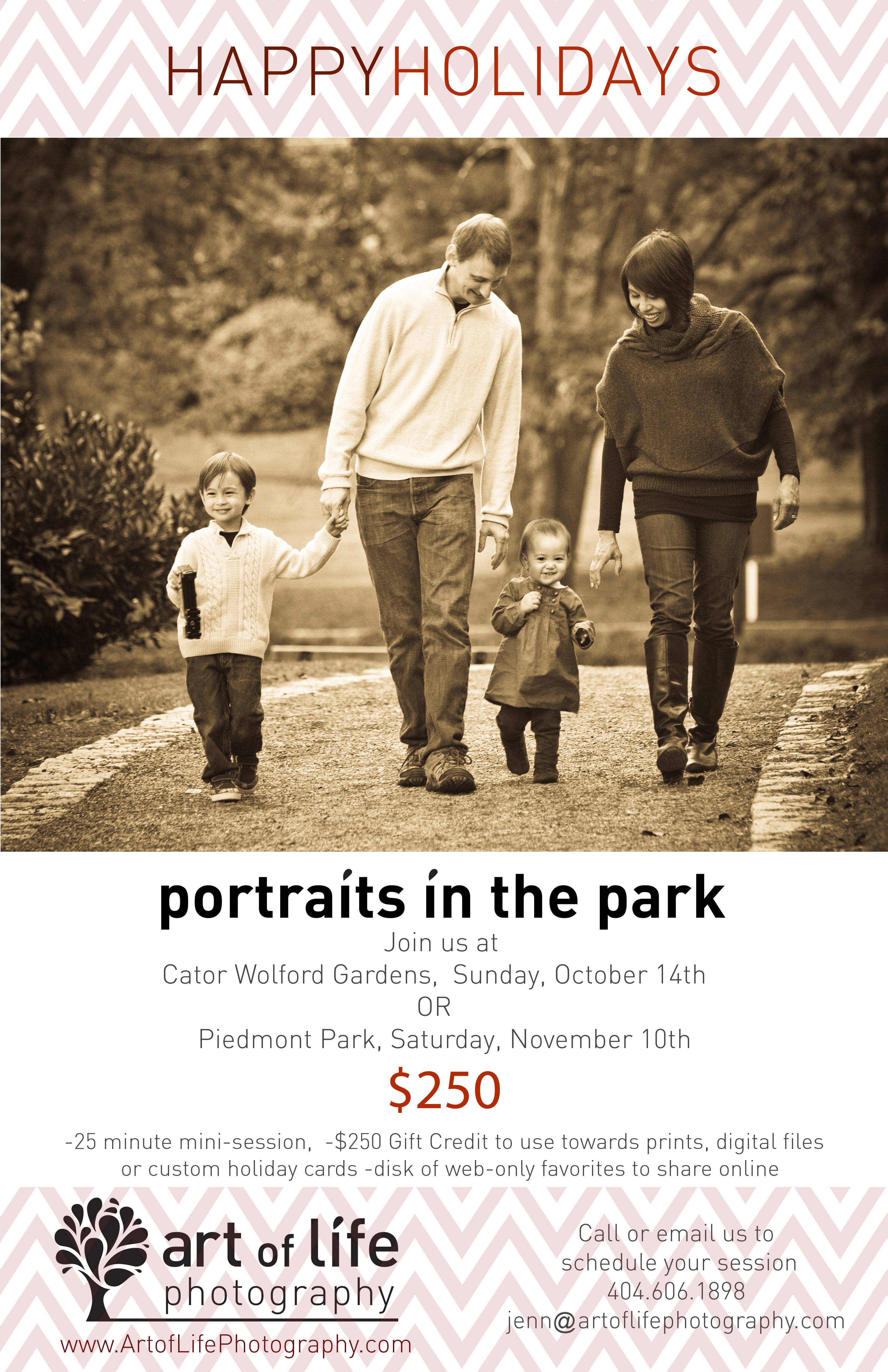 Portraits In The Park - for the Holidays